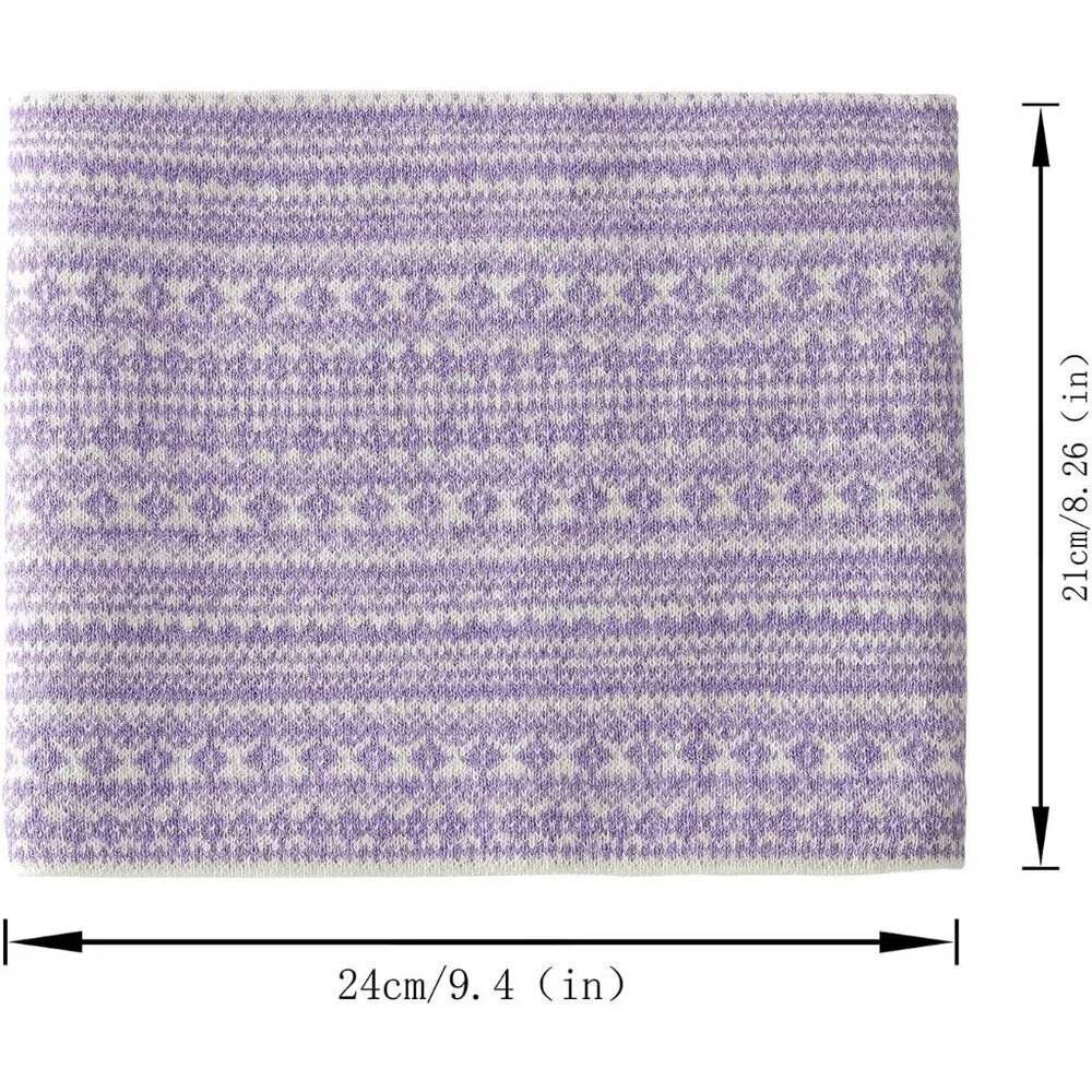 Men's Light Purple Winter Ski Neck Gaiter Face Scarf Fleece Windproof Scarves